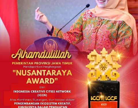 Raih Penghargaan Nusantaraya Award di ICCF 2025, Gubernur Khofifah : Alhamdulillah Jawa Timur eksport produk ekotif terbesar di Indonesia