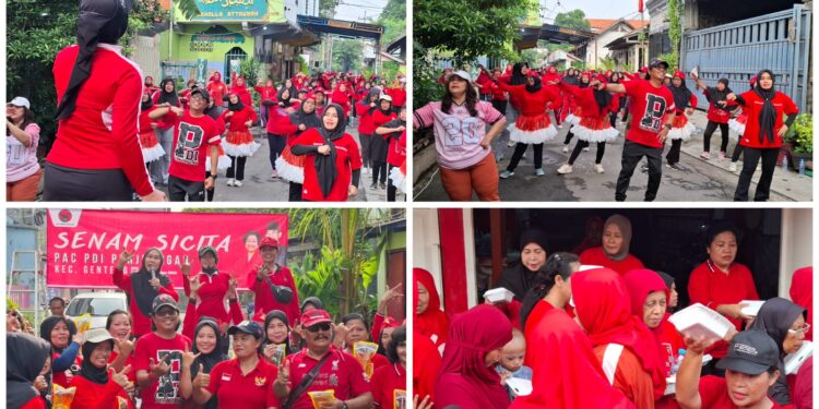 PDIP Genteng tegaskan komitmen kerakyatan lewat kegiatan senam Sicita dan bagi sembako