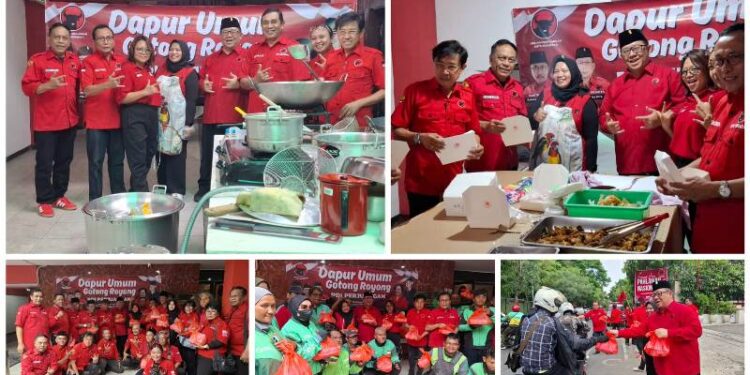 500 paket makanan dibagikan: PDIP Surabaya luncurkan dapur umum bulanan