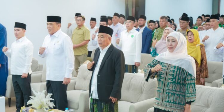 Hadiri Rakernas Pergunu dan JKSN bersama Menko Polkam, Khofifah: Rumah besar Kyai – Santri penyejuk bangsa
