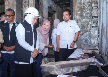 Pemulihan bangunan sayap barat gedung negara Grahadi dimulai, Gubernur Khofifah pastikan jaga bangunan cagar budaya