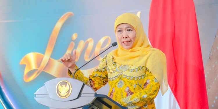 Resmikan Line Satoria Farma Pasuruan, Gubernur Khofifah pastikan pemenuhan kebutuhan cairan infus untuk rumah sakit di Jawa Timur
