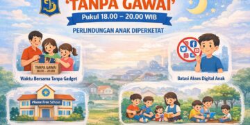 Surabaya Berlakukan “Tanpa Gawai” Pukul 18.00–20.00, Perlindungan Anak Diperketat