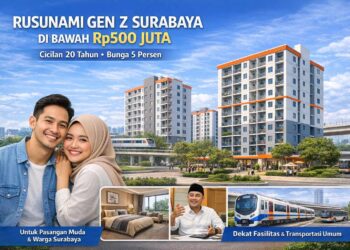 Rusunami Gen Z Surabaya di Bawah Rp500 Juta, Cicilan 20 Tahun Bunga 5 Persen