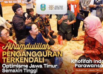 Tingkat Pengangguran Terbuka Jatim turun, Khofifah: Bukti ekonomi tumbuh inklusif, tansformasi pekerjaan formal harus dipercepat