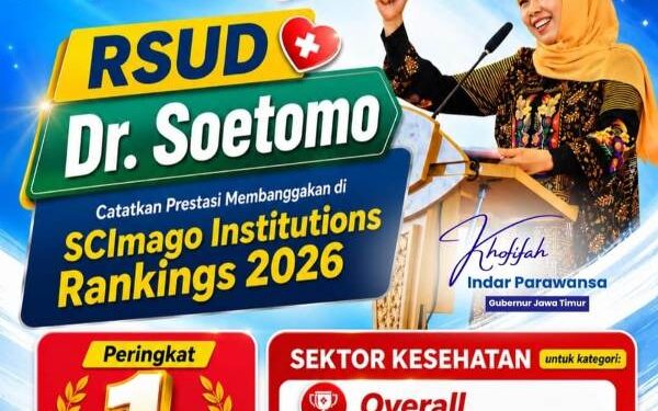 RSUD Dr. Soetomo peringkat 1 Nasional SCImago Rankings, Khofifah: Bukti kualitas layanan berkelas Dunia