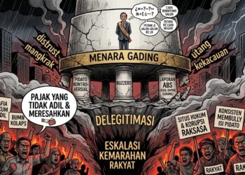 Menanti retaknya Menara Gading: Ketika hukum tersandera dan pidato menjadi jenaka