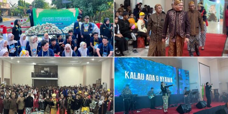 Bagi Sayur ke Pengguna Jalan, Rektor Ikut Cosplay, PKKMB UMAHA 2026 Ditutup dengan Mini Konser Meriah
