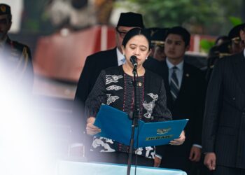 Pimpin pembacaan ikrar di depan Presiden Prabowo, Puan: Pancasila harus jadi dasar kebijakan rakyat